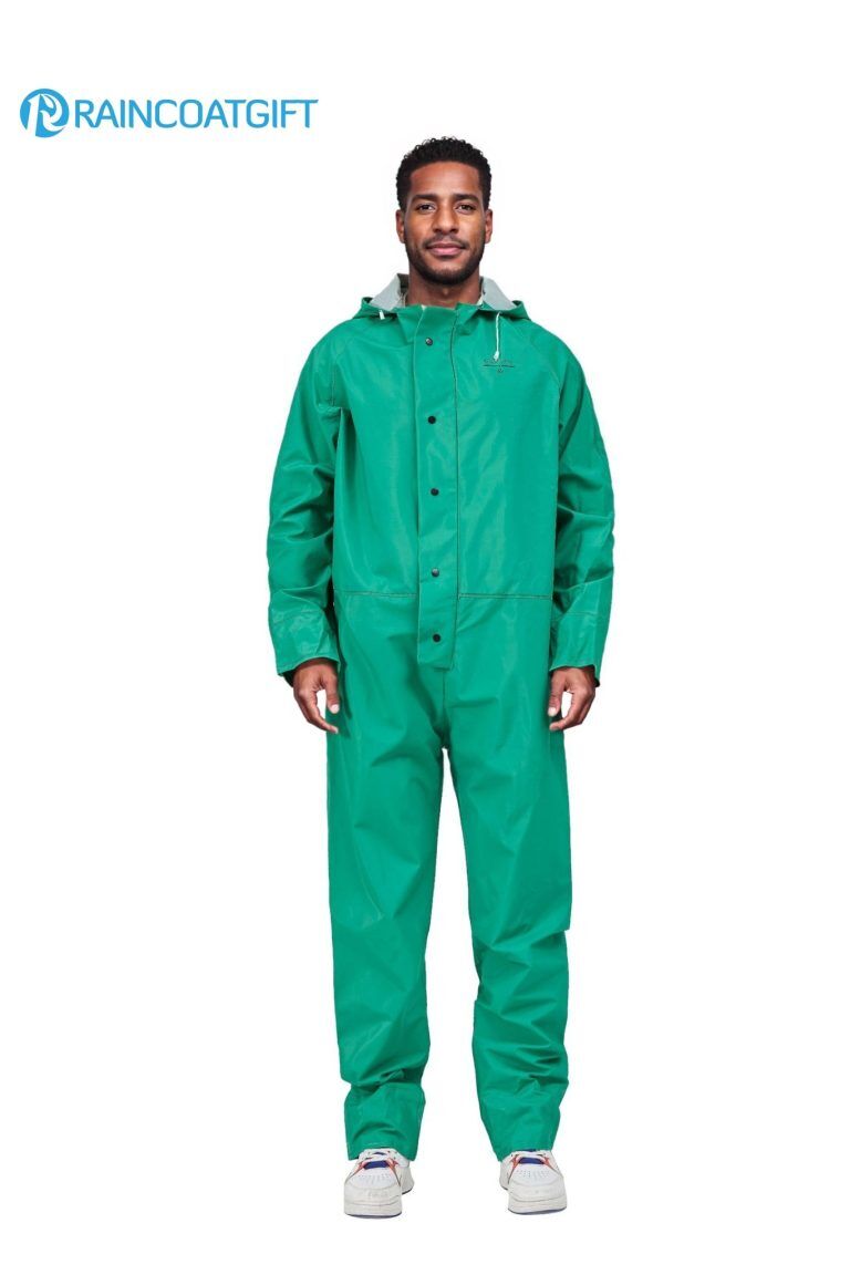 Customizable PVC Polyester Laminated Raincoat (2)